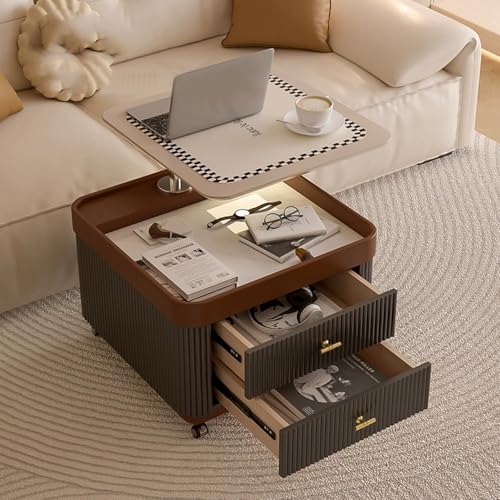 Moderner Couchtisch mit Klappschublade, geriffeltem Design und Rollen für einfache Mobilität, verschönert das Wohnzimmer-Ambiente mit integriertem Licht Moderner Couchtisch mit Klappschublade, geriffeltem Design und Rollen für einfache Mobilität, verschönert das Wohnzimmer-Ambiente mit integriertem Licht von Generisch