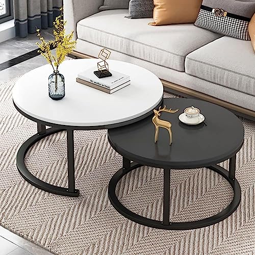 Moderner Couchtisch mit Tischplatte aus gehärtetem Glas und Metallsockel für Sofa, stapelbare Beistelltische, runde stilvolle Beistelltische für Heimdekoration Moderner Couchtisch mit Tischplatte aus gehärtetem Glas und Metallsockel für Sofa, stapelbare Beistelltische, runde stilvolle Beistelltische für Heimdekoration von Generisch