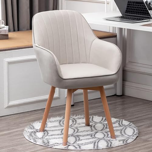 Moderner Drehsessel aus Samt, 2er-Set, für bequemes Essen oder Büro (Beige) von Generisch