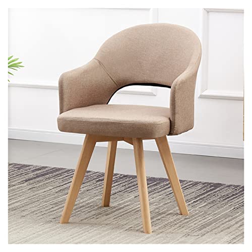 Moderner Drehsessel mit Massivholzbeinen und hohler Rückenlehne/Khaki von Generisch