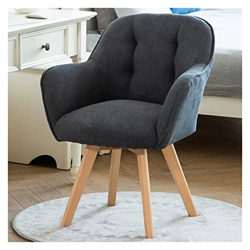 Moderner Drehstuhl aus grauem Samt mit stabilen Holzbeinen, ideal für kleine Räume, Essbereiche, Schreibtische, Clubs und Lounges von Generisch