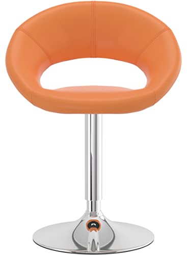 Moderner Drehstuhl für Home Office, ergonomisches Design mit verstellbarer Höhe und bequemem Kissen, stilvolle orangefarbene Akzentmöbel für Wohnzimmer oder Arbeitszimmer von Generisch