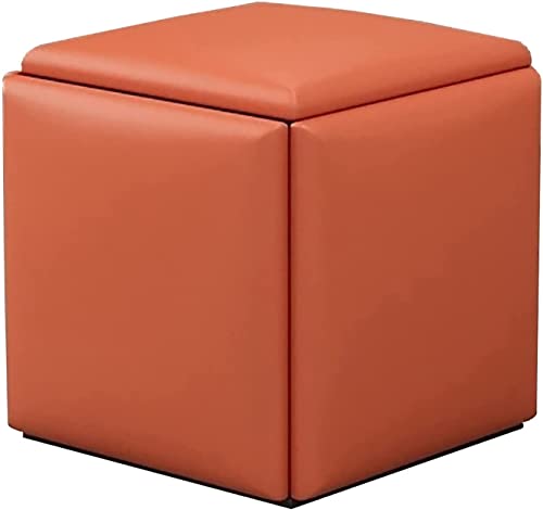 Moderner Drehstuhl mit stapelbarem Hocker aus PU-Leder für Wohnzimmer oder Schlafzimmer von Generisch