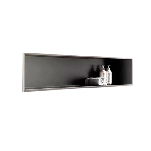 Moderner Duschnizer – quadratisches Eckregal für Badezimmer – versenkter Seifenhalter mit versiegeltem Schutz (grau, 92 x 32 x 12,5 cm) von Generisch