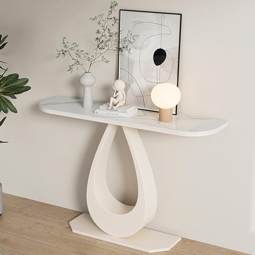 Moderner Eingangstisch mit Marmorplatte und Metallsockel, schlanke Flurkonsole für Foyer, Wohnzimmer oder Korridor von Generisch