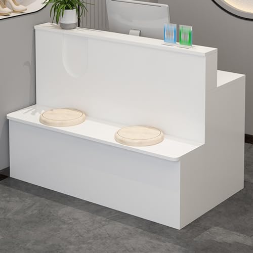 Moderner Empfangstisch – 80 cm großer Computertisch aus Holz, einfache mobile Theke für Bar und Empfang, stilvolles und funktionales Design für Büro und Café Moderner Empfangstisch – 80 cm großer Computertisch aus Holz, einfache mobile Theke für Bar und Empfang, stilvolles und funktionales Design für Büro und Café von Generisch
