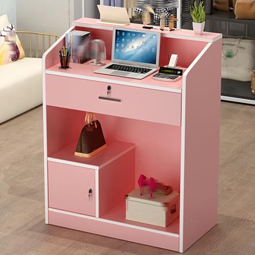 Moderner Empfangstisch für Büro, Salon, Lobby, robuster Teak-Empfangstisch mit Computer-Workstation, elegante Kassenlösung Moderner Empfangstisch für Büro, Salon, Lobby, robuster Teak-Empfangstisch mit Computer-Workstation, elegante Kassenlösung von Generisch