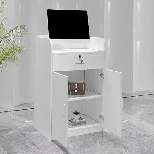 Moderner Empfangstisch für Einzelhandel & Büro - Stilvoller Kassenständer & Lobby-Theke, funktionale kleine Büro-Empfangsmöbel, schlankes Design für effizienten Kundenservice von Generisch