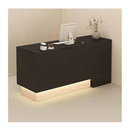 Moderner Empfangstisch für den Einzelhandel mit LightFront Desk Empfangstisch für Büro, Schönheitssalon und Einzelhandelsgeschäft (F L 110 cm), stilvolles und funktionales Design von Generisch