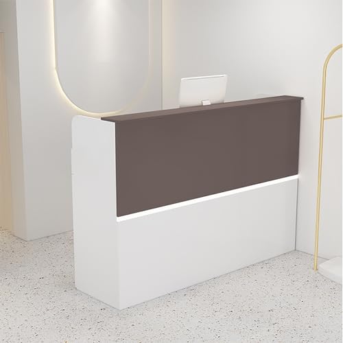 Moderner Empfangstisch mit LED-Beleuchtung und abschließbarer Schublade, luxuriöser Tresent-Tisch für Wohnzimmer, Empfangsbereich von Generisch