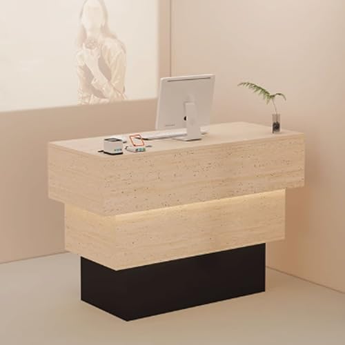 Moderner Empfangstisch mit SoftLighting, stilvolle Fronttheke für Salons, Restaurants und Büros, eleganter Empfangs-Arbeitsplatz Moderner Empfangstisch mit SoftLighting, stilvolle Fronttheke für Salons, Restaurants und Büros, eleganter Empfangs-Arbeitsplatz von Generisch