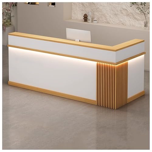 Moderner Empfangstisch mit abschließbarer Schublade, stilvolle weiße Theke für Salon und Flur, kompaktes 140 cm Design mit Aufbewahrungsschrank, Banco Reception A1, 140 cm Moderner Empfangstisch mit abschließbarer Schublade, stilvolle weiße Theke für Salon und Flur, kompaktes 140 cm Design mit Aufbewahrungsschrank, Banco Reception A1, 140 cm von Generisch
