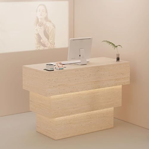 Moderner Empfangstisch mit weicher Beleuchtung, stilvolle Theke für Salons & Einzelhandel, eleganter Empfangstisch mit Umgebungsbeleuchtung, perfekt für professionelle Räume Moderner Empfangstisch mit weicher Beleuchtung, stilvolle Theke für Salons & Einzelhandel, eleganter Empfangstisch mit Umgebungsbeleuchtung, perfekt für professionelle Räume von Generisch