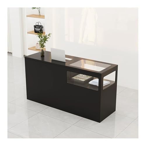 Moderner Empfangstresen mit Display-Ständer aus gehärtetem Glas – stilvoller Büro- und Salon-Schreibtisch für ein verbessertes professionelles Aussehen Moderner Empfangstresen mit Display-Ständer aus gehärtetem Glas – stilvoller Büro- und Salon-Schreibtisch für ein verbessertes professionelles Aussehen von Generisch