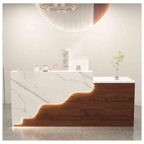 Moderner Empfangstresen mit Schubladen – Stilvolle Kasse für Salon und Einzelhandel, A4-Größe, R-160 cm – funktionaler Schreibtisch für effizienten Service Moderner Empfangstresen mit Schubladen – Stilvolle Kasse für Salon und Einzelhandel, A4-Größe, R-160 cm – funktionaler Schreibtisch für effizienten Service von Generisch