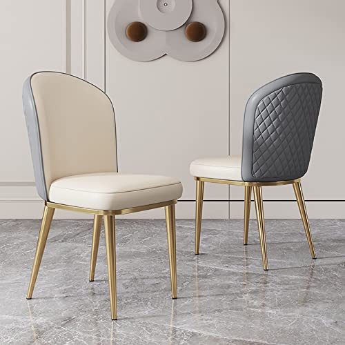 Moderner Esszimmerstuhl, 2er-Set, bequemer gepolsterter Freizeitstuhl mit Metallbeinen und gebogener Rückenlehne, PU-Leder, Mitte des Jahrhunderts Akzentstuhl für Wohnzimmer Moderner Esszimmerstuhl, 2er-Set, bequemer gepolsterter Freizeitstuhl mit Metallbeinen und gebogener Rückenlehne, PU-Leder, Mitte des Jahrhunderts Akzentstuhl für Wohnzimmer von Generisch