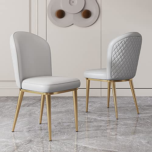 Moderner Esszimmerstuhl, 2er-Set, bequemer gepolsterter Freizeitstuhl mit Metallbeinen und gebogener Rückenlehne, PU-Leder, Mitte des Jahrhunderts Akzentstuhl für Wohnzimmer Moderner Esszimmerstuhl, 2er-Set, bequemer gepolsterter Freizeitstuhl mit Metallbeinen und gebogener Rückenlehne, PU-Leder, Mitte des Jahrhunderts Akzentstuhl für Wohnzimmer von Generisch