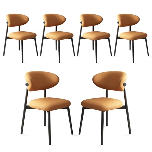 Moderner Esszimmerstuhl 2er 4er 6er Set - Ergonomische Weiche Bequeme Küchenstühle mit Holzbeinen Perfekt für Esszimmer Küche Restaurant - ge & Schwarz von Generisch