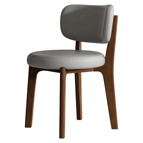 Moderner Esszimmerstuhl aus Leder aus der Mitte des Jahrhunderts – stilvoller Walnussholz-Rahmen, geschwungene Rückenlehne, ohne Armlehnen, Loungesessel für Esszimmer, Wohnzimmer und Büro Moderner Esszimmerstuhl aus Leder aus der Mitte des Jahrhunderts – stilvoller Walnussholz-Rahmen, geschwungene Rückenlehne, ohne Armlehnen, Loungesessel für Esszimmer, Wohnzimmer und Büro von Generisch