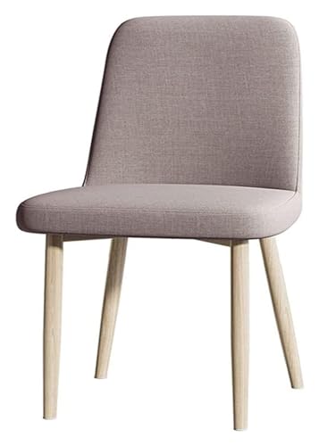 Moderner Esszimmerstuhl mit Stoffbezug und Metallbeinen im Holzstil, 2er-Set, Küchen-Beistellstühle für Wohnzimmer, Kaffeefarbe von Generisch