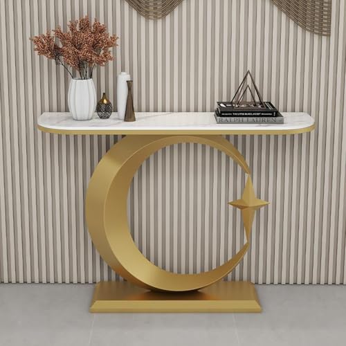 Moderner Flurkonsolentisch, schmaler Sofatisch aus Kunstmarmor für Wohnzimmer und Schlafzimmer, platzsparendes Design hinter der Couch von Generisch