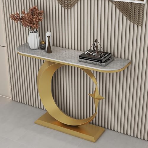 Moderner Flurkonsolentisch, schmaler Sofatisch aus Kunstmarmor für Wohnzimmer und Schlafzimmer, platzsparendes Design hinter der Couch von Generisch