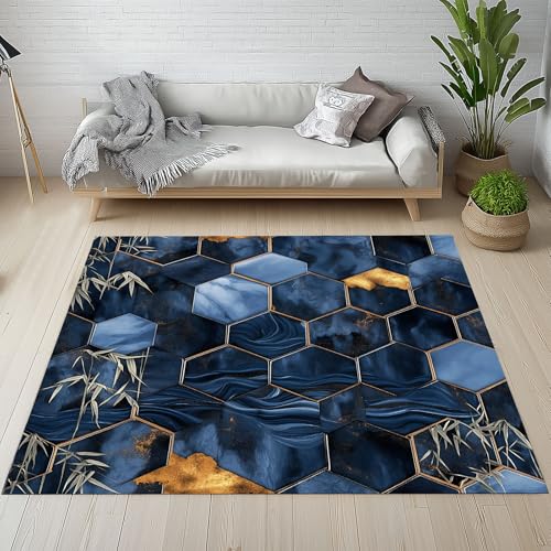 Moderner Geometrie Muster Teppich Weicher Kurzflor 180 X 270 cm Hexagon Marmoriert Carpet rutschfest Waschbarer Teppiche für Wohnzimmer Schlafzimmer Bürostuhl Kinderzimmer Moderner Geometrie Muster Teppich Weicher Kurzflor 180 X 270 cm Hexagon Marmoriert Carpet rutschfest Waschbarer Teppiche für Wohnzimmer Schlafzimmer Bürostuhl Kinderzimmer von Generisch