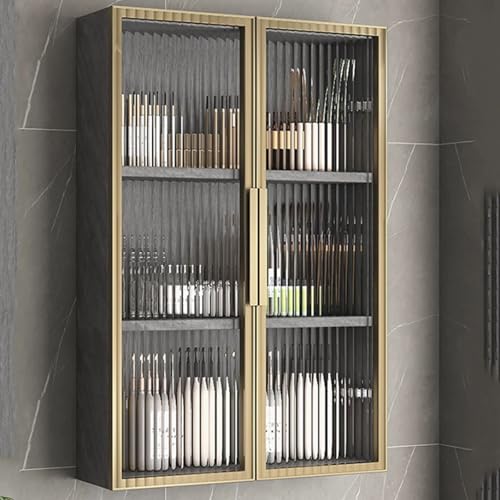 Moderner Glas-Hängeschrank mit 2 Türen und schlichtem Design für Küche, Bad, Schlafzimmer und Wohnzimmer von Generisch
