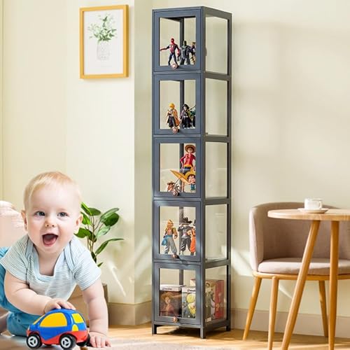 Moderner Glasvitrine mit robuster Textur, versiegelt, staubdicht, perfekt für Wohnzimmer, Kinderspielzimmer und Schlafzimmer von Generisch
