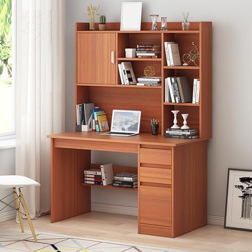 Moderner Home-Office-Schreibtisch mit Ablage, Schreibtisch Arbeitszimmer Tisch Arbeitsplatz mit Stall und Bücherregal, Computertisch aus Holz mit Schubladen und Regalen Moderner Home-Office-Schreibtisch mit Ablage, Schreibtisch Arbeitszimmer Tisch Arbeitsplatz mit Stall und Bücherregal, Computertisch aus Holz mit Schubladen und Regalen von Generisch