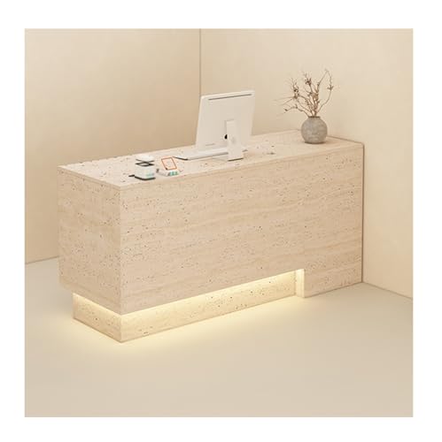 Moderner Kassentisch mit Licht, stilvoller Rezeptions-Schreibtisch für Büro, Schönheitssalon und Einzelhandelsgeschäft, 100 cm Länge Moderner Kassentisch mit Licht, stilvoller Rezeptions-Schreibtisch für Büro, Schönheitssalon und Einzelhandelsgeschäft, 100 cm Länge von Generisch