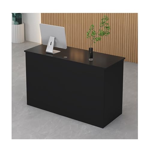 Moderner Kassentisch mit abschließbarer Schublade und Schrank, Rezeption für Büros, Hotels und Firmenhallen, 120 cm, stilvolles Design von Generisch