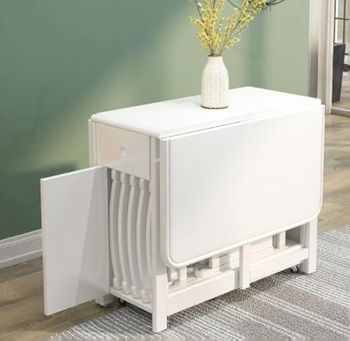 Moderner Klapp-Esstisch mit Klappdeckel und Schublade, platzsparendes Design für 4 Stühle, 1,4 m, erhältlich in Farbe B von Generisch