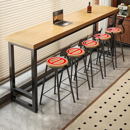 Moderner Kneipentisch aus Holz, rechteckig, für Küche, Wohnzimmer, Esszimmer und Café, einfach zu montieren von Generisch