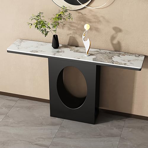 Moderner Konsolentisch, einzigartiges Design mit Metallbeinen, perfekt für Eingangsbereich, Flur oder hinter dem Couch-Sofa, verschönert die Wohnzimmerdekoration von Generisch
