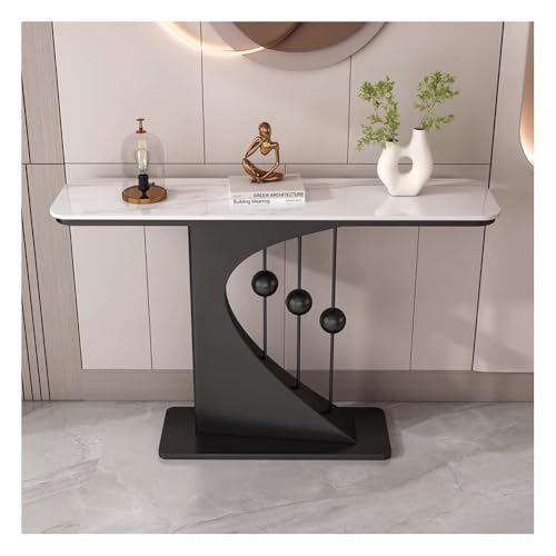 Moderner Konsolentisch, eleganter schmaler Eingangstisch mit robustem Metallgestell für Wohnzimmer, Flur, Foyer Moderner Konsolentisch, eleganter schmaler Eingangstisch mit robustem Metallgestell für Wohnzimmer, Flur, Foyer von Generisch