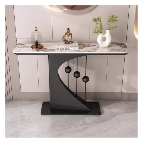 Moderner Konsolentisch, eleganter schmaler Eingangstisch mit robustem Metallgestell für Wohnzimmer, Flur, Foyer von Generisch