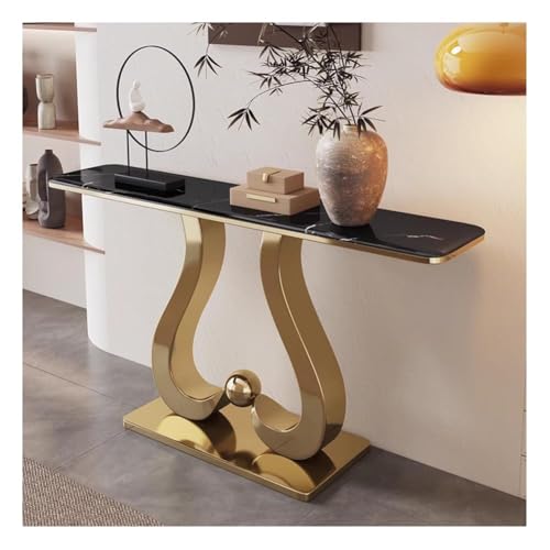 Moderner Konsolentisch, schlanker Metallrahmen, Eingangssofatisch für Wohnzimmer, Flur, Eingang von Generisch