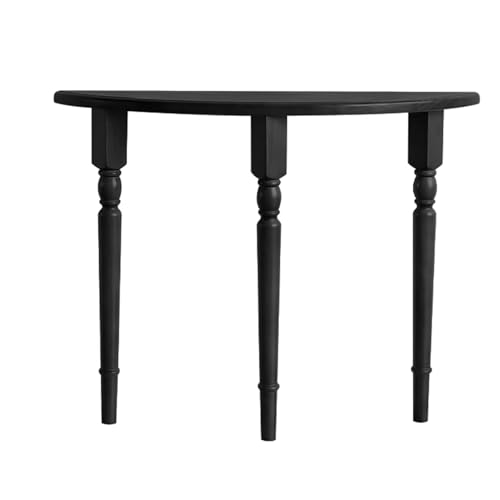 Moderner Konsolentisch, schmaler Eingangstisch für Flur, Akzenttisch für Wohnzimmer, schwarzer Hochtisch (100 x 25 x 80 cm), stilvolles und platzsparendes Design von Generisch