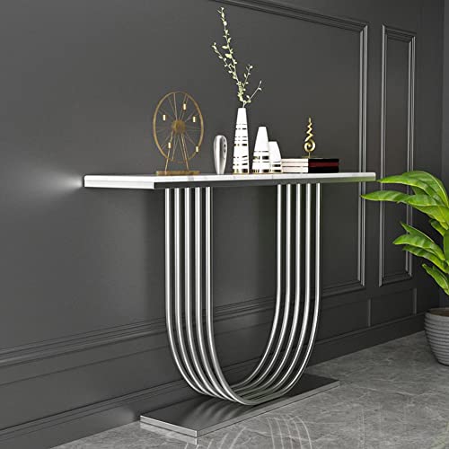 Moderner Konsolentisch mit Marmorregal, ultra-schmales Design für Flur, Eingang, Veranda Moderner Konsolentisch mit Marmorregal, ultra-schmales Design für Flur, Eingang, Veranda von Generisch