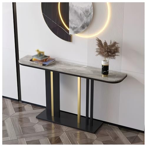 Moderner Konsolentisch mit geometrischem Sockel - platzsparendes schmales Design für Flur, Eingangsbereich, Wohnzimmer oder Foyer Moderner Konsolentisch mit geometrischem Sockel - platzsparendes schmales Design für Flur, Eingangsbereich, Wohnzimmer oder Foyer von Generisch