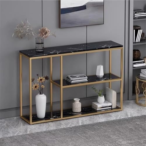 Moderner Konsolentisch mit rechteckigem Sockel und 2-stöckigem offenem Stauraum, ideal zur Verschönerung von Wandflächen in Eingängen, Fluren oder als stilvoller Sofatisch für Dekorationen Moderner Konsolentisch mit rechteckigem Sockel und 2-stöckigem offenem Stauraum, ideal zur Verschönerung von Wandflächen in Eingängen, Fluren oder als stilvoller Sofatisch für Dekorationen von Generisch