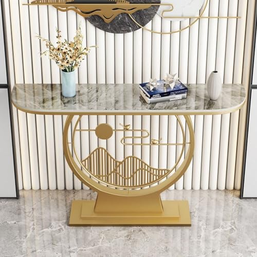 Moderner Konsolentisch mit stabilem Metallfuß, schlankes Design für Wohnzimmer, Eingangsbereich oder Flur, perfekte Lösung hinter der Couch von Generisch