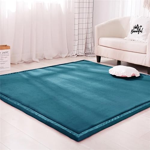 Moderner Korallen-Fleece-Teppich für Wohnzimmer, waschbar, rutschfest, weiche Matte für Kinderzimmer und Kinderzimmer, 2 cm dicker Plüschteppich, 80 x 150 cm, perfekt für Jungen und Mädchen von Generisch