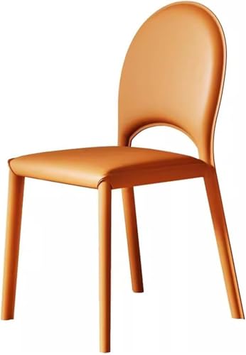 Moderner Küchenstuhl ohne Armlehne mit gepolstertem Design, hohe Rückenlehne für Zuhause, Schreibtisch, Arbeitszimmer, Schlafzimmer, stabiler Metallrahmen von Generisch
