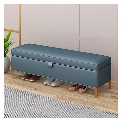 Moderner Kunstleder-Ottomane, multifunktional, rechteckig, Pouf & Couchtisch für Wohnzimmer, Schlafzimmer, Eingangsbereich, elegantes Blau, 100 cm Moderner Kunstleder-Ottomane, multifunktional, rechteckig, Pouf & Couchtisch für Wohnzimmer, Schlafzimmer, Eingangsbereich, elegantes Blau, 100 cm von Generisch