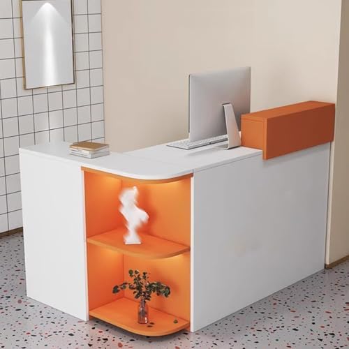 Moderner L-förmiger Empfangstisch mit abschließbaren Schubladen – stilvolle Holztheke für Salon und Büro, schlankes Design für professionellen Arbeitsplatz und funktionale Möbel Moderner L-förmiger Empfangstisch mit abschließbaren Schubladen – stilvolle Holztheke für Salon und Büro, schlankes Design für professionellen Arbeitsplatz und funktionale Möbel von Generisch