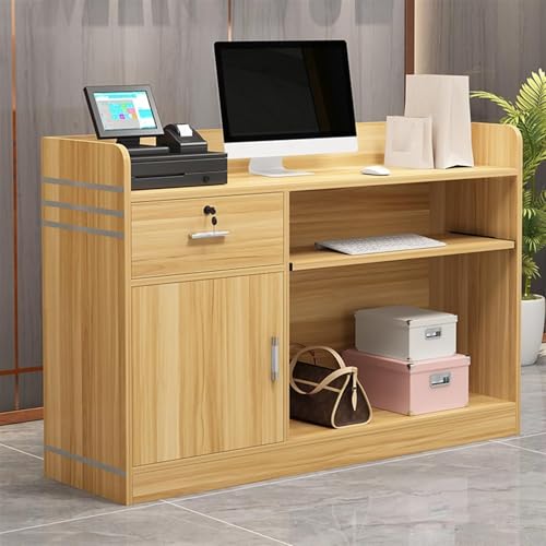 Moderner L-förmiger Empfangstisch mit abschließbarer Aufbewahrung, multifunktionales Design für Salon, Einzelhandel und Büro Moderner L-förmiger Empfangstisch mit abschließbarer Aufbewahrung, multifunktionales Design für Salon, Einzelhandel und Büro von Generisch