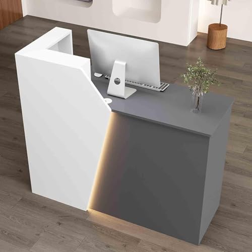 Moderner L-förmiger Empfangstresen – Stilvolle Bürotheke mit abschließbarer Schublade für Lobby & Einzelhandel – 79,8 cm x 80 cm – elegantes braunes Finish Moderner L-förmiger Empfangstresen – Stilvolle Bürotheke mit abschließbarer Schublade für Lobby & Einzelhandel – 79,8 cm x 80 cm – elegantes braunes Finish von Generisch