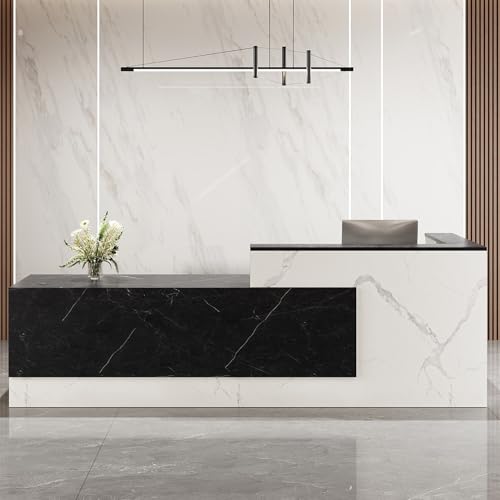 Moderner L-förmiger Empfangstresen mit Tastaturschublade - Stilvolle & Büro-Empfangstheke Elegante Holzmöbel für vielseitige Kassen- & Wartebereiche Moderner L-förmiger Empfangstresen mit Tastaturschublade - Stilvolle & Büro-Empfangstheke Elegante Holzmöbel für vielseitige Kassen- & Wartebereiche von Generisch